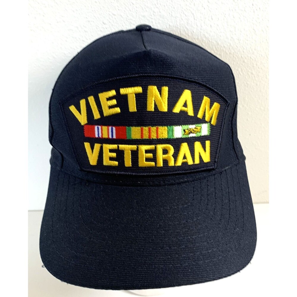 Made in USA Military Vietnam Veteran Blue Baseball Hat Cap
